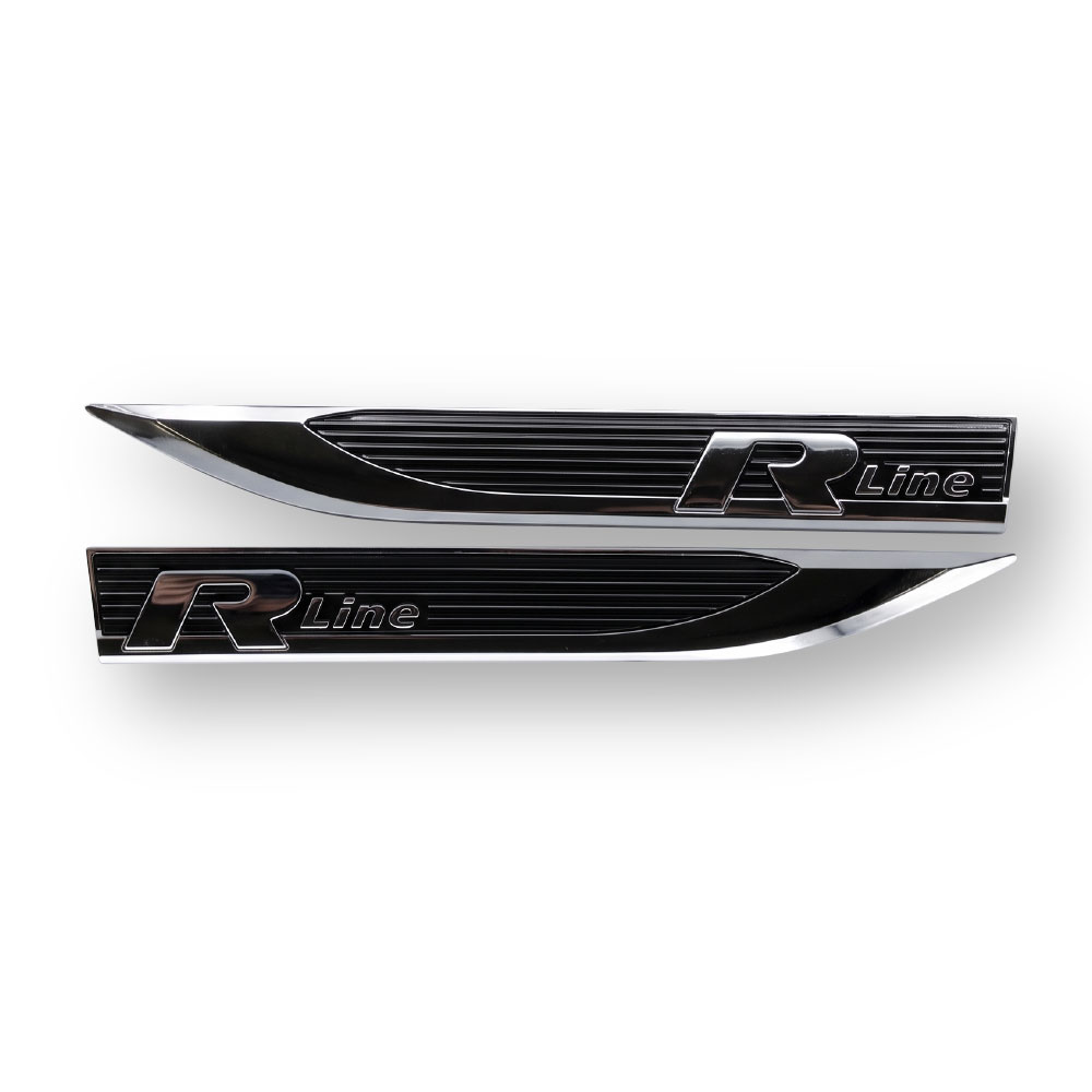 GOLF 7 R LINE RIBBED FENDER ARROW BLACK AND CHROME-CHR-GTARED