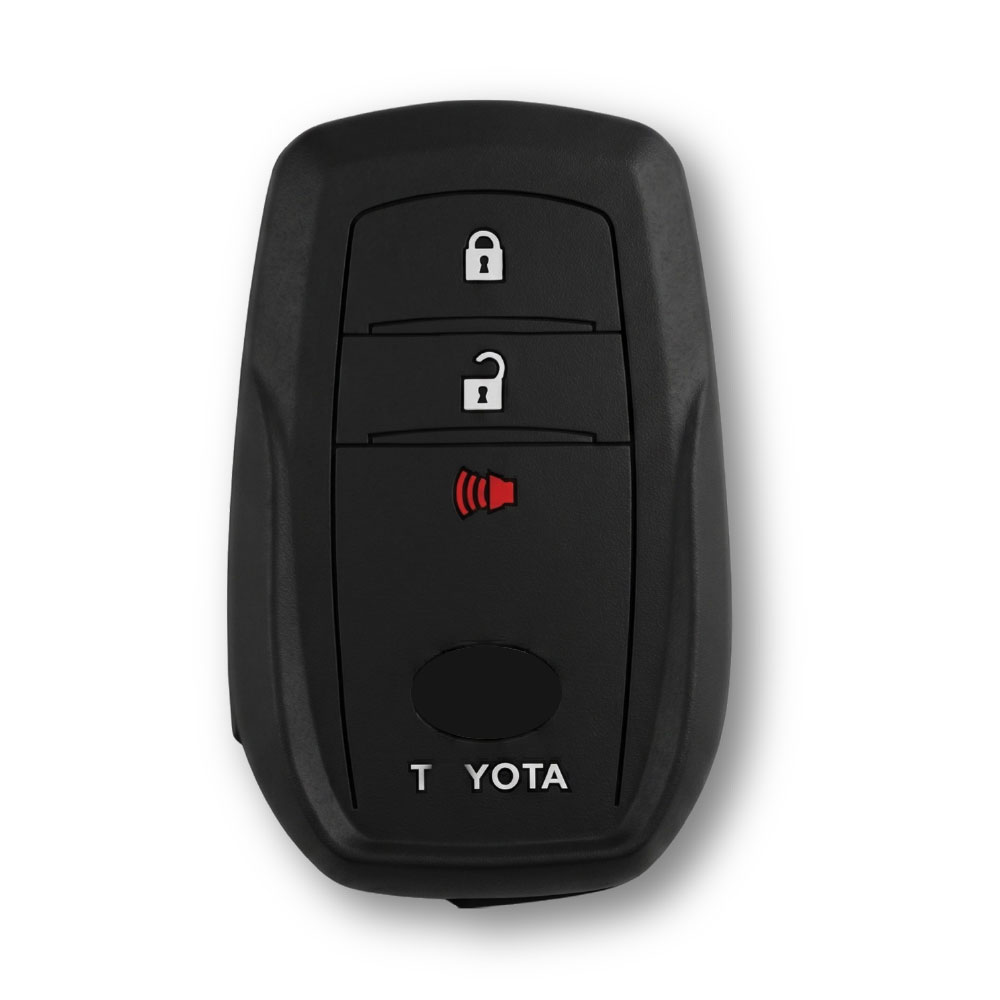 HILUX 2016+ 3 BUTTON SILICONE KEY POUCH BLACK NO LOGO-KEYPOUCHTOYFTA