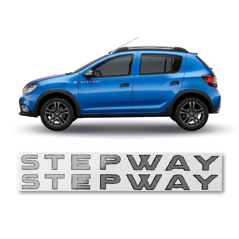 RENAULT STEPWAY SIDE STICKER DECAL GREY 2 PIECE SET-DXSTICK-REN1