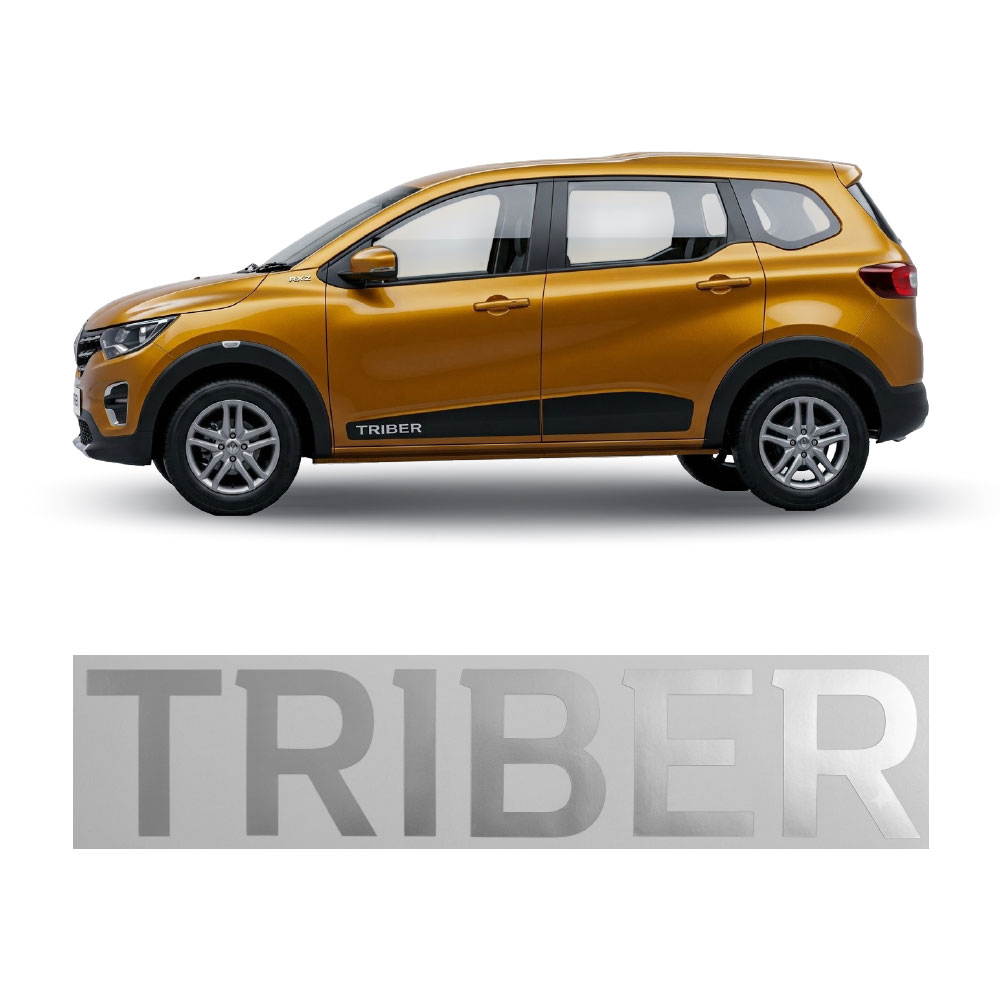 RENAULT TRIBER SIDE STICKER DECALS SILVER 2 PIECE SET-DXSTICK-REN4S