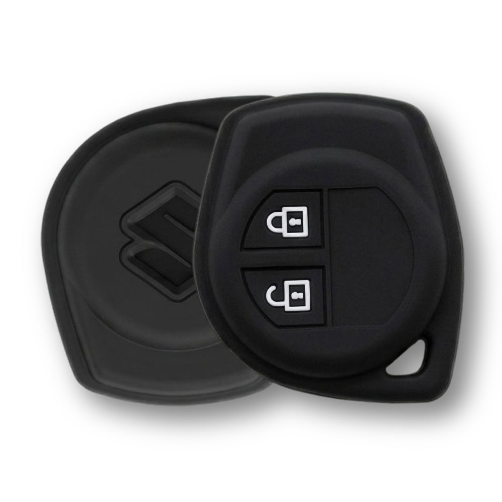 SUZUKI SWIFT / TOYOTA STARLET 2 BUTTON SILICONE KEY POUCH BLACK-KEYPOUCHSUZ