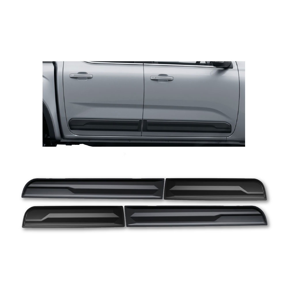 AMAROK 2023+ DOUBLE CAB DOOR CLADDING BLACK-D9-AMA2023DCLAD