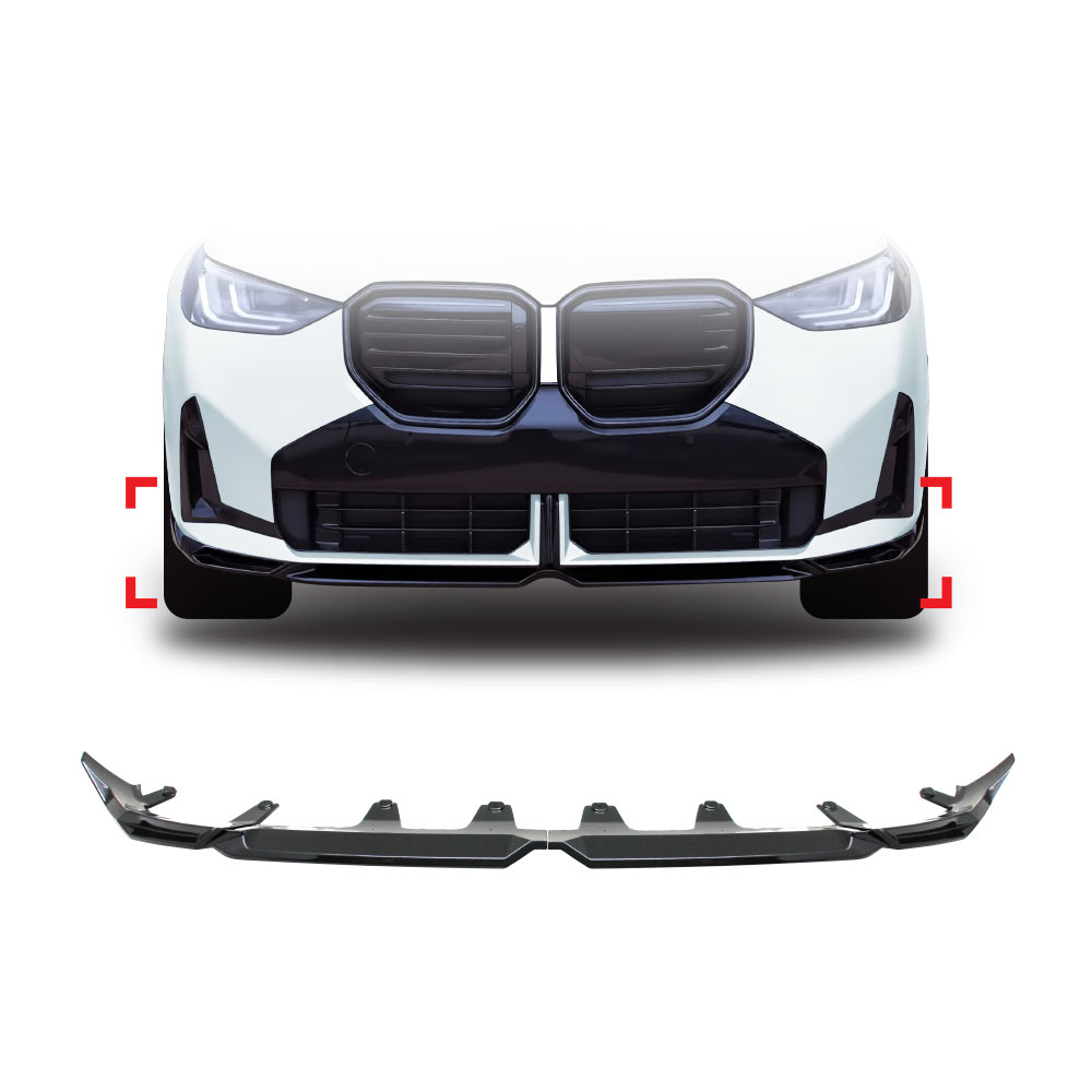 BMW X3 G45 M PERFORMANCE FRONT LIP SPOILER 4 PIECE GLOSS BLACK-BMWX3G45FSP