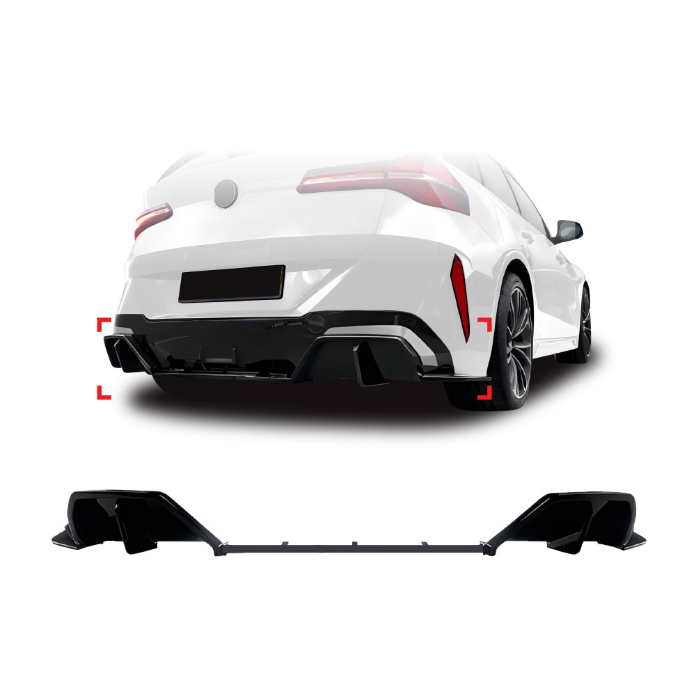 BMW X3 G45 M SPORT MAXTON ADD ON DIFFUSER 5 PIECE GLOSS BLACK-BMWX3G45DIFMAX