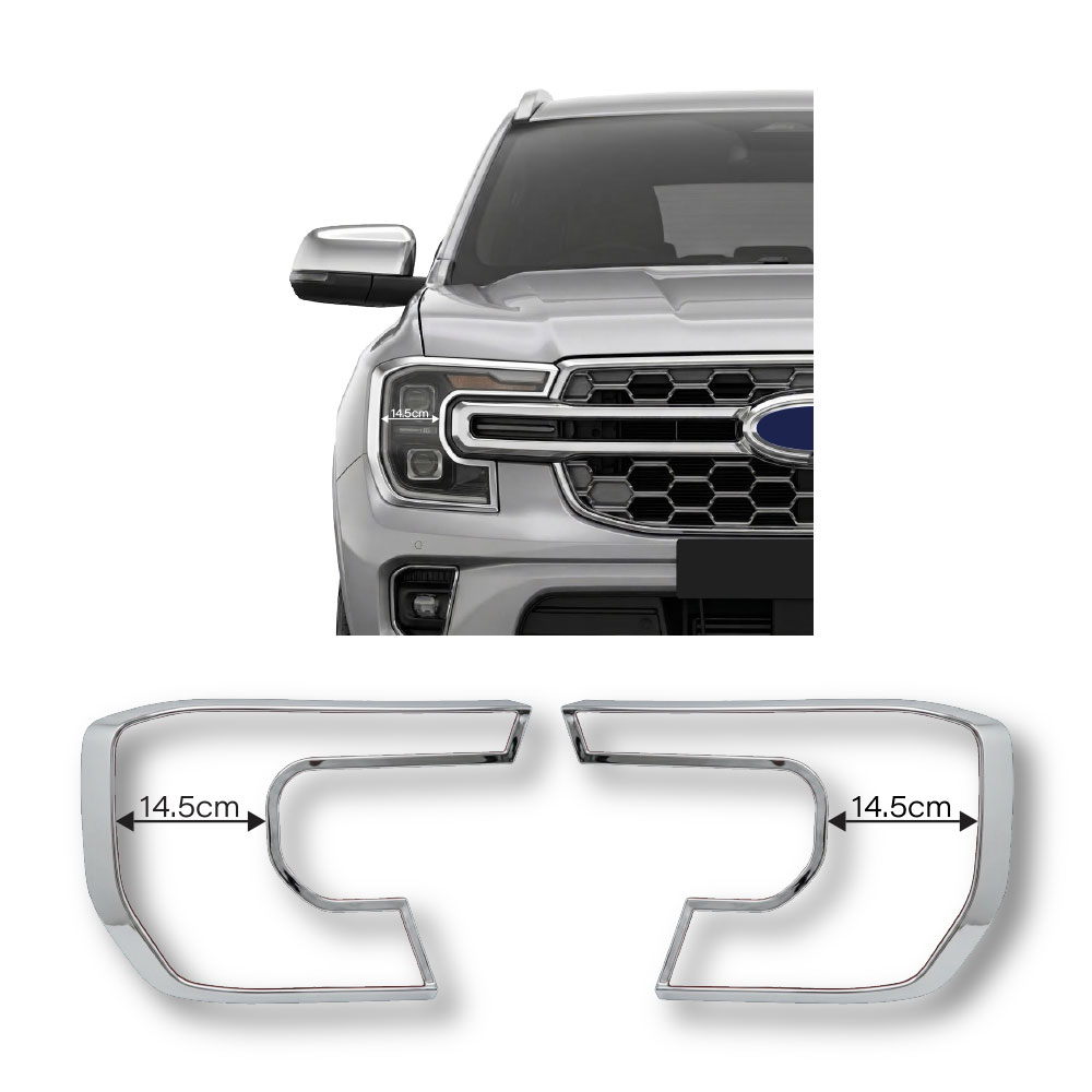 EVEREST 2023+ HEADLIGHT TRIMS CHROME-D9-FD2023ZEVHLC