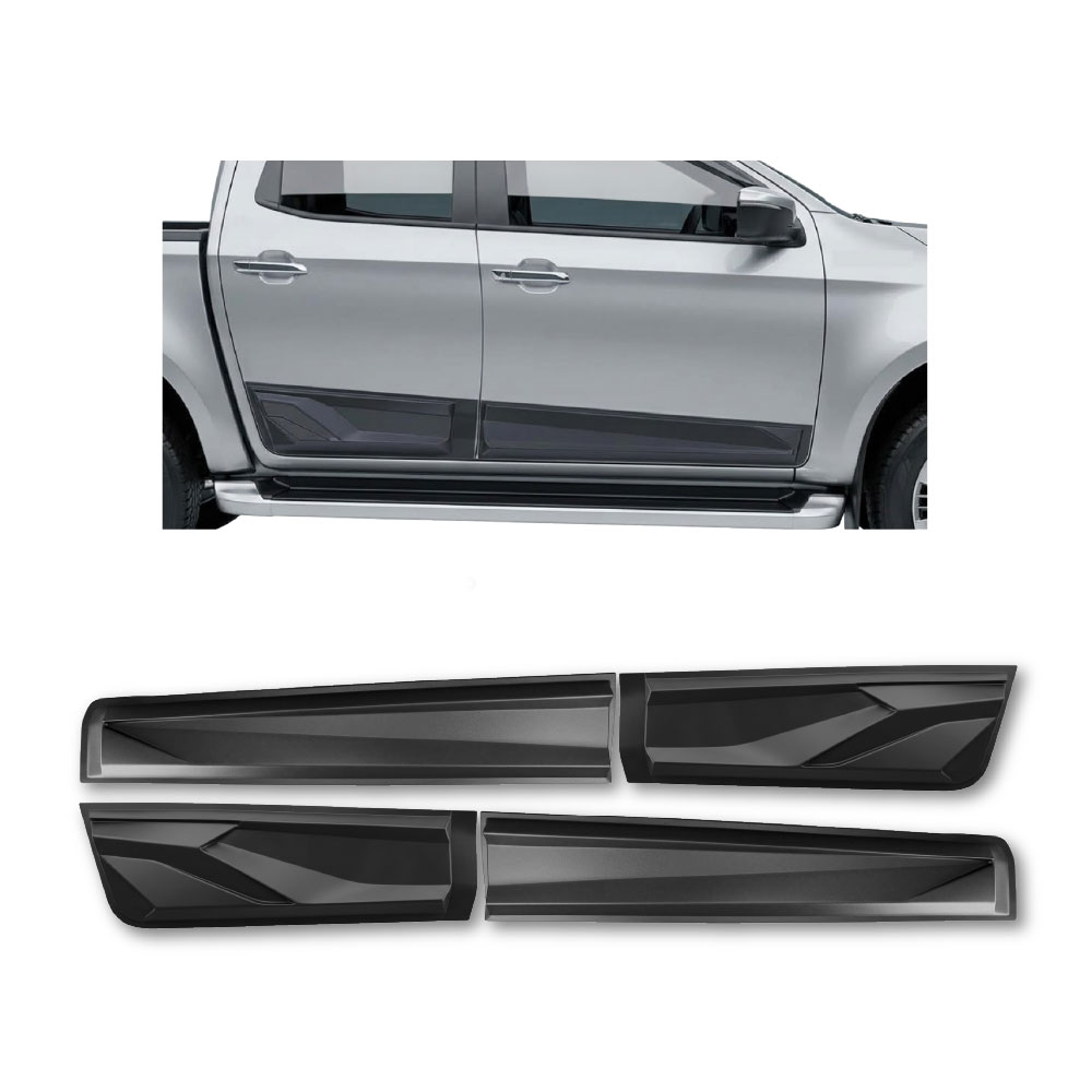 ISUZU 2022+ DOUBLE CAB DOOR CLADDING BLACK-D9-IZ2020DCLAD
