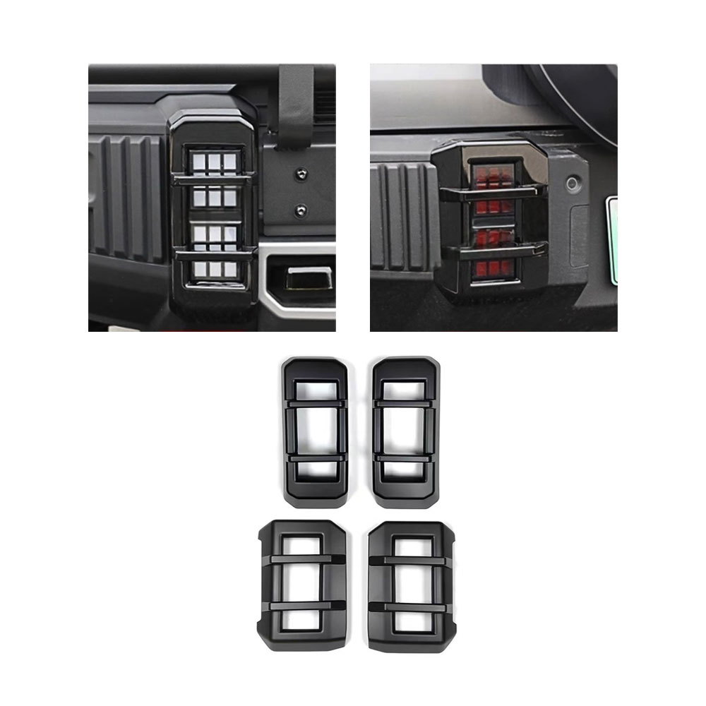 JETOUR T2 FRONT AND REAR FOG TRIMS 4 PIECE BLACK-D9-JETFOGTRIM